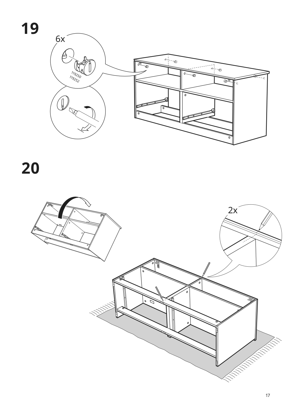 Assembly instructions for IKEA Brimnes tv unit white | Page 17 - IKEA BRIMNES TV unit 605.694.85