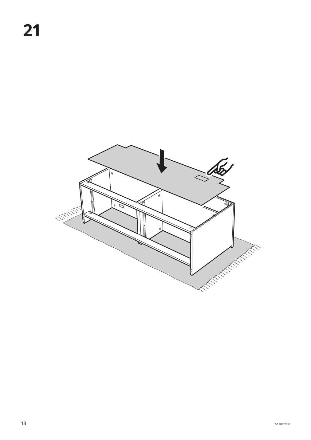 Assembly instructions for IKEA Brimnes tv unit white | Page 18 - IKEA BRIMNES TV storage combination 591.843.37