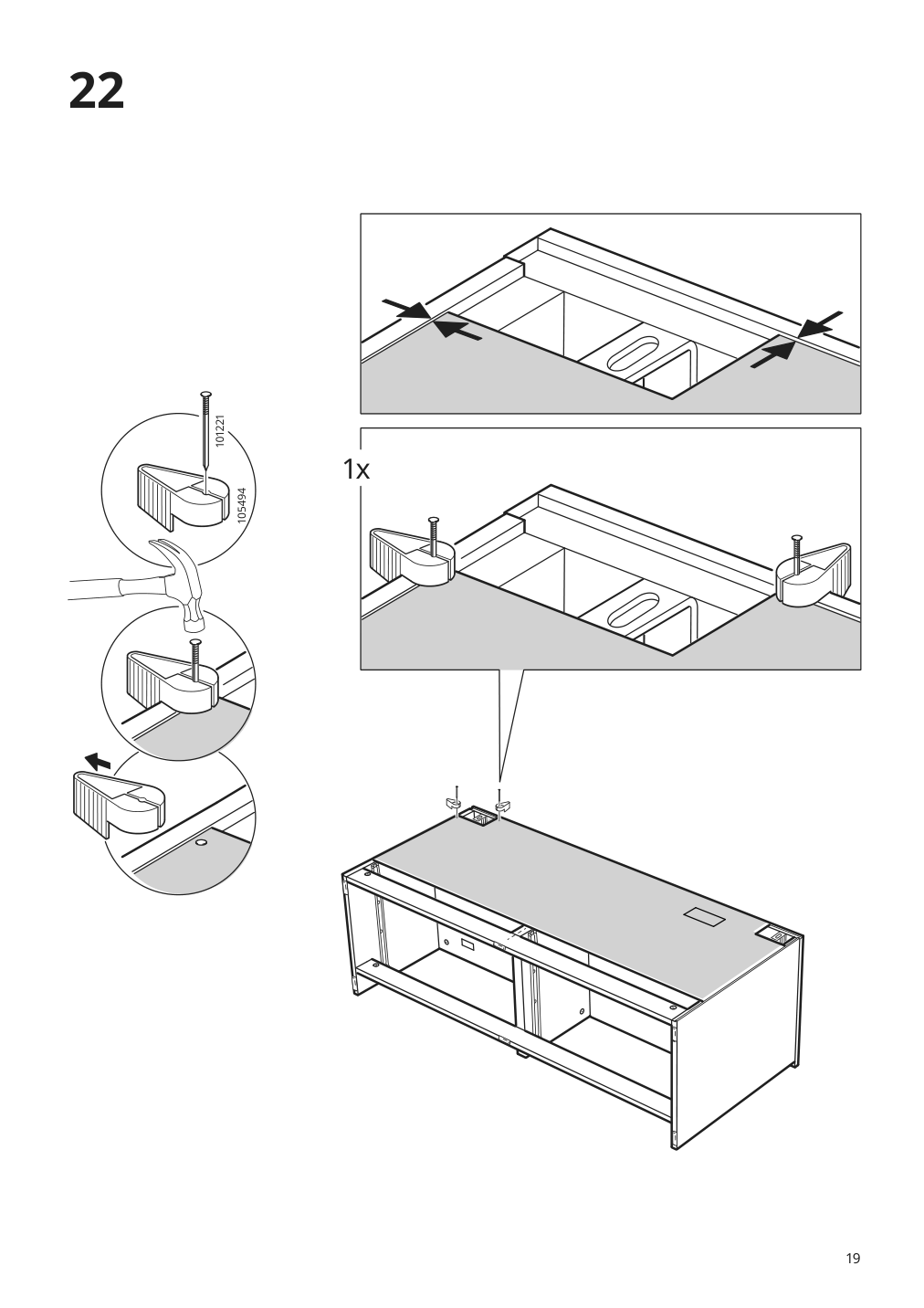 Assembly instructions for IKEA Brimnes tv unit white | Page 19 - IKEA BRIMNES TV storage combination 895.727.41