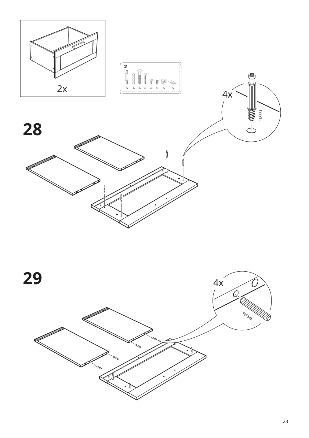 Assembly instructions for IKEA Brimnes tv unit white | Page 23 - IKEA BRIMNES / BURHULT TV storage combination 793.986.72