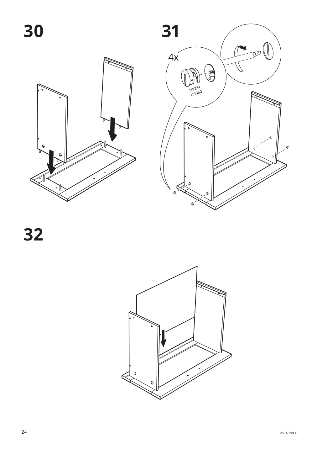 Assembly instructions for IKEA Brimnes tv unit white | Page 24 - IKEA BRIMNES / BURHULT TV storage combination 793.986.72