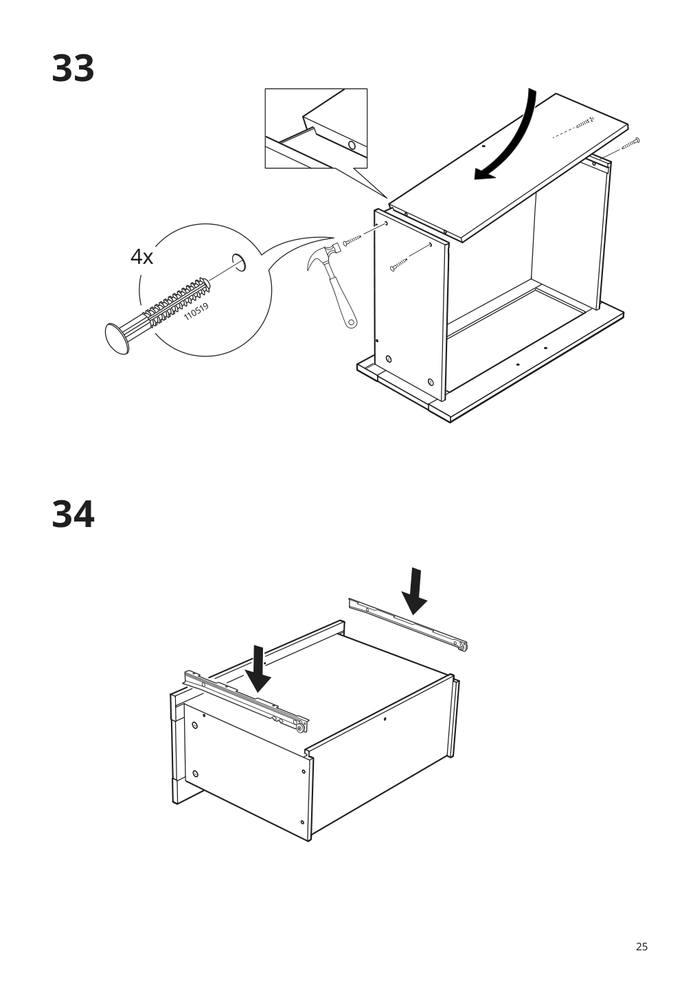 Assembly instructions for IKEA Brimnes tv unit black | Page 25 - IKEA LAIVA / BRIMNES TV storage combination 493.986.21