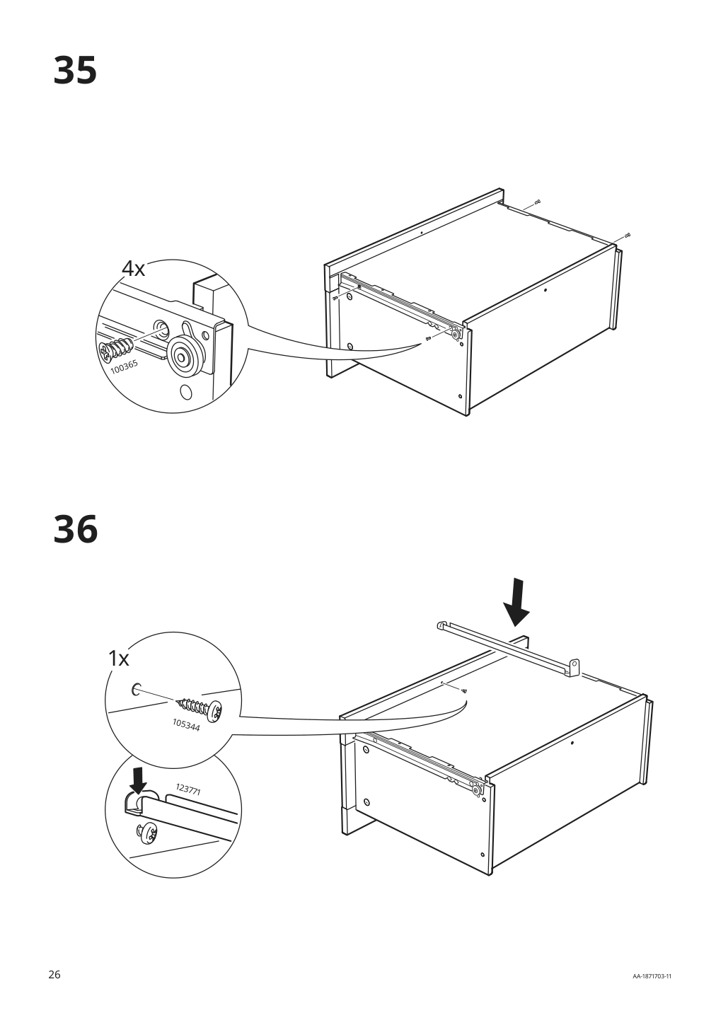 Assembly instructions for IKEA Brimnes tv unit black | Page 26 - IKEA BRIMNES TV storage combination 791.843.41