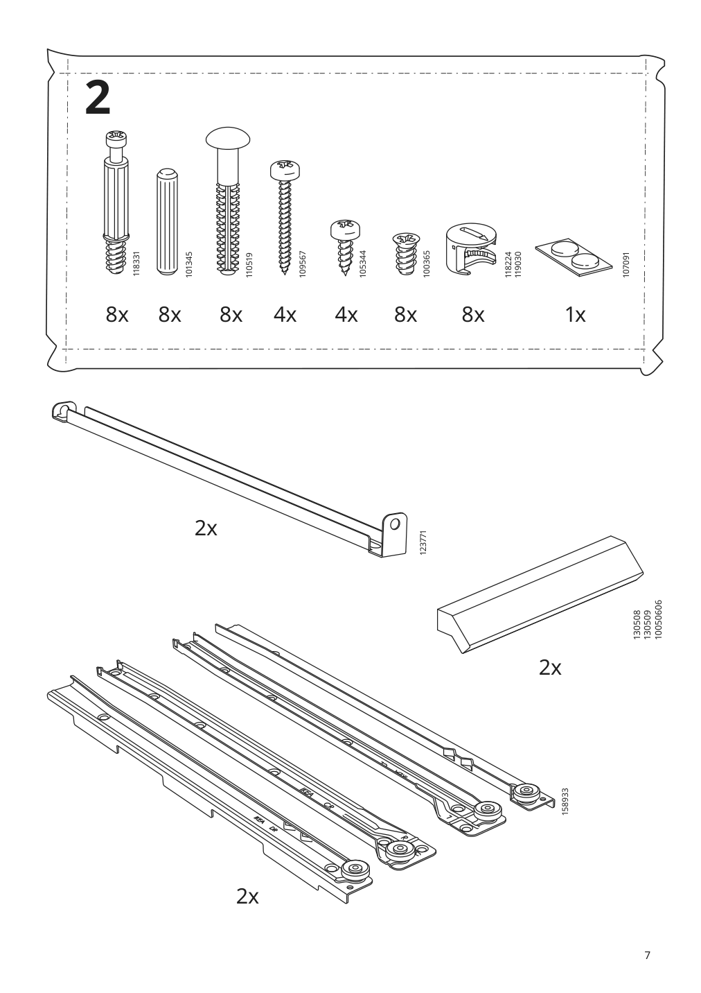 Assembly instructions for IKEA Brimnes tv unit white | Page 7 - IKEA BRIMNES TV storage combination 591.843.37