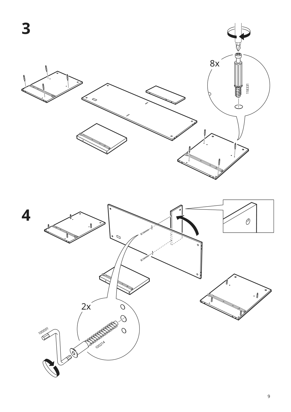 Assembly instructions for IKEA Brimnes tv unit white | Page 9 - IKEA BRIMNES TV storage combination 895.727.41