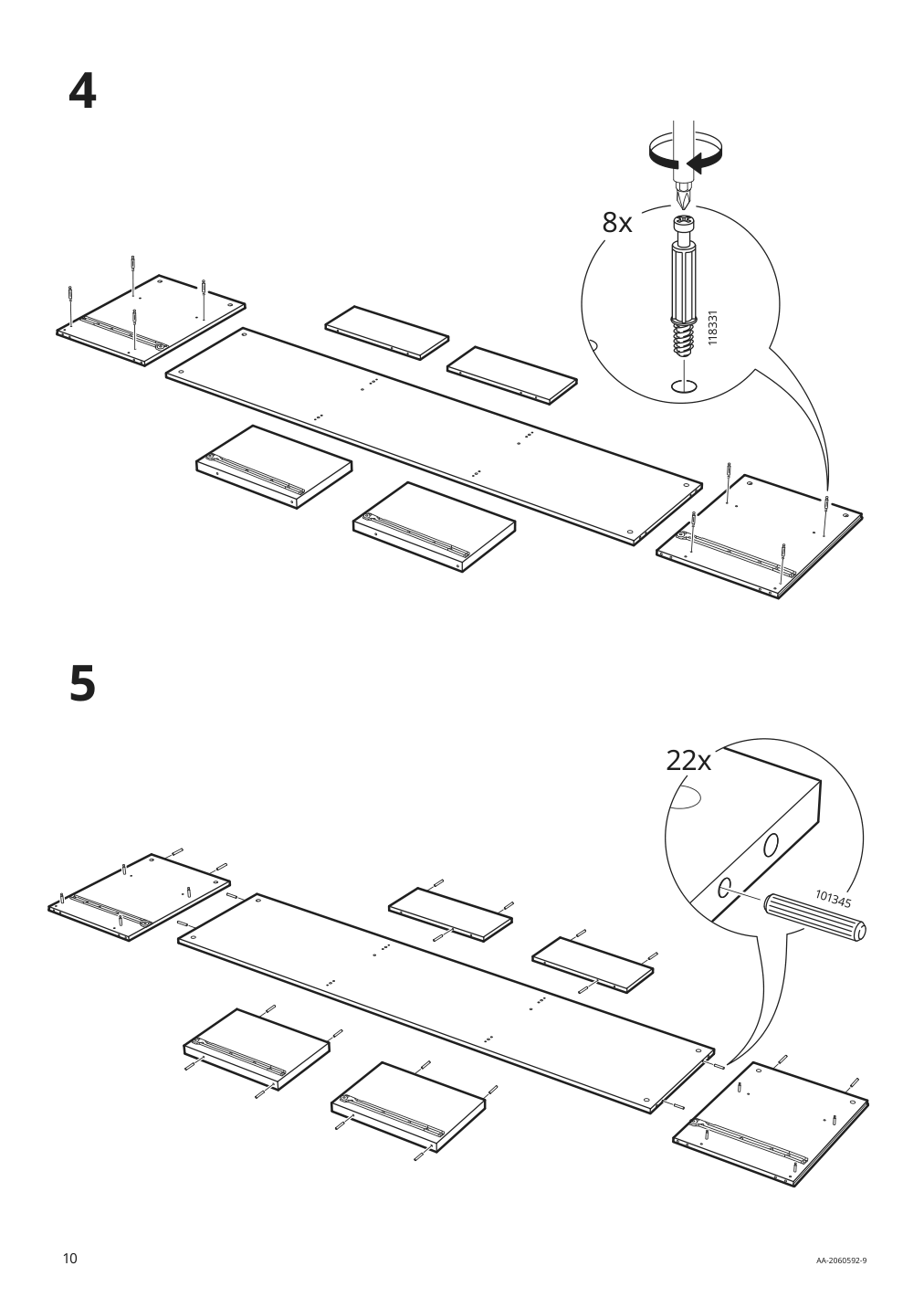 Assembly instructions for IKEA Brimnes tv unit white | Page 10 - IKEA BRIMNES TV unit 504.098.74