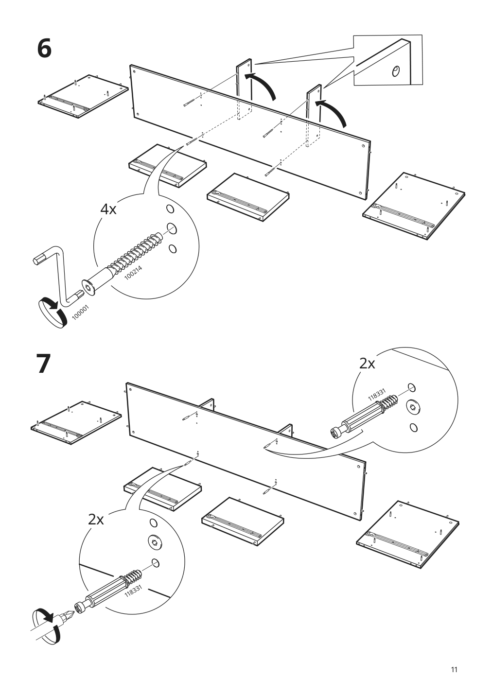 Assembly instructions for IKEA Brimnes tv unit black | Page 11 - IKEA BRIMNES TV storage combination 295.727.44