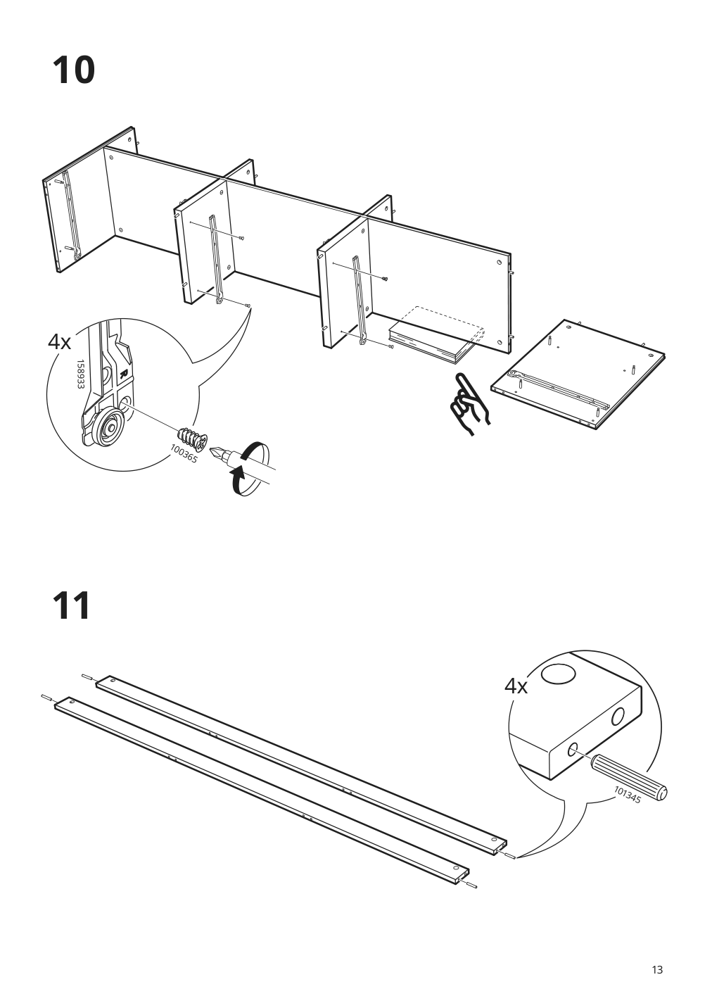 Assembly instructions for IKEA Brimnes tv unit black | Page 13 - IKEA BRIMNES TV storage combination 192.782.10