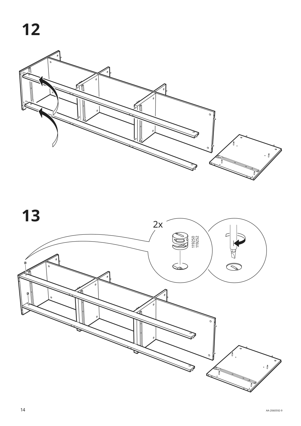 Assembly instructions for IKEA Brimnes tv unit white | Page 14 - IKEA BRIMNES TV unit 504.098.74