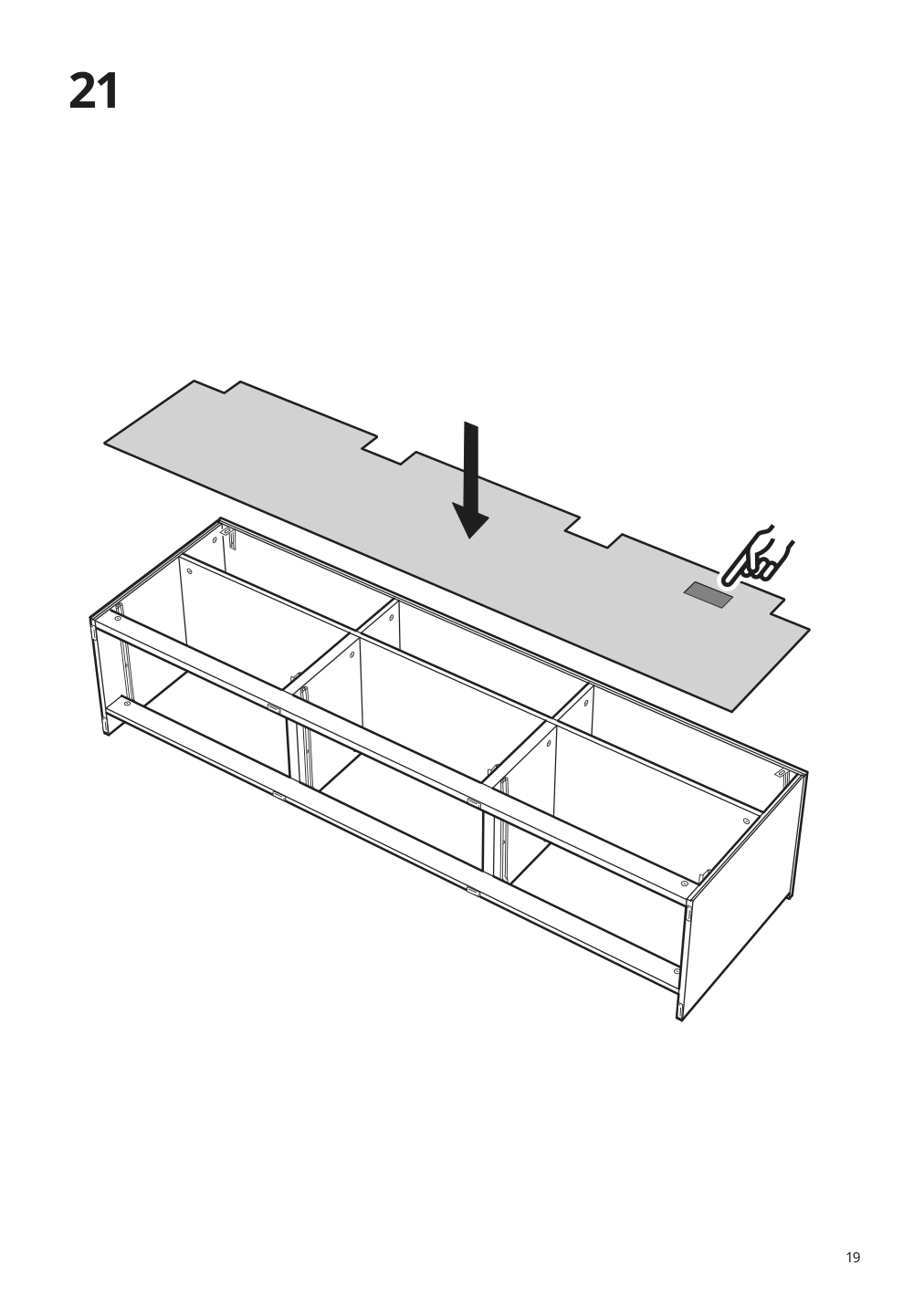 Assembly instructions for IKEA Brimnes tv unit white | Page 19 - IKEA BRIMNES / BURHULT TV storage combination 593.986.73