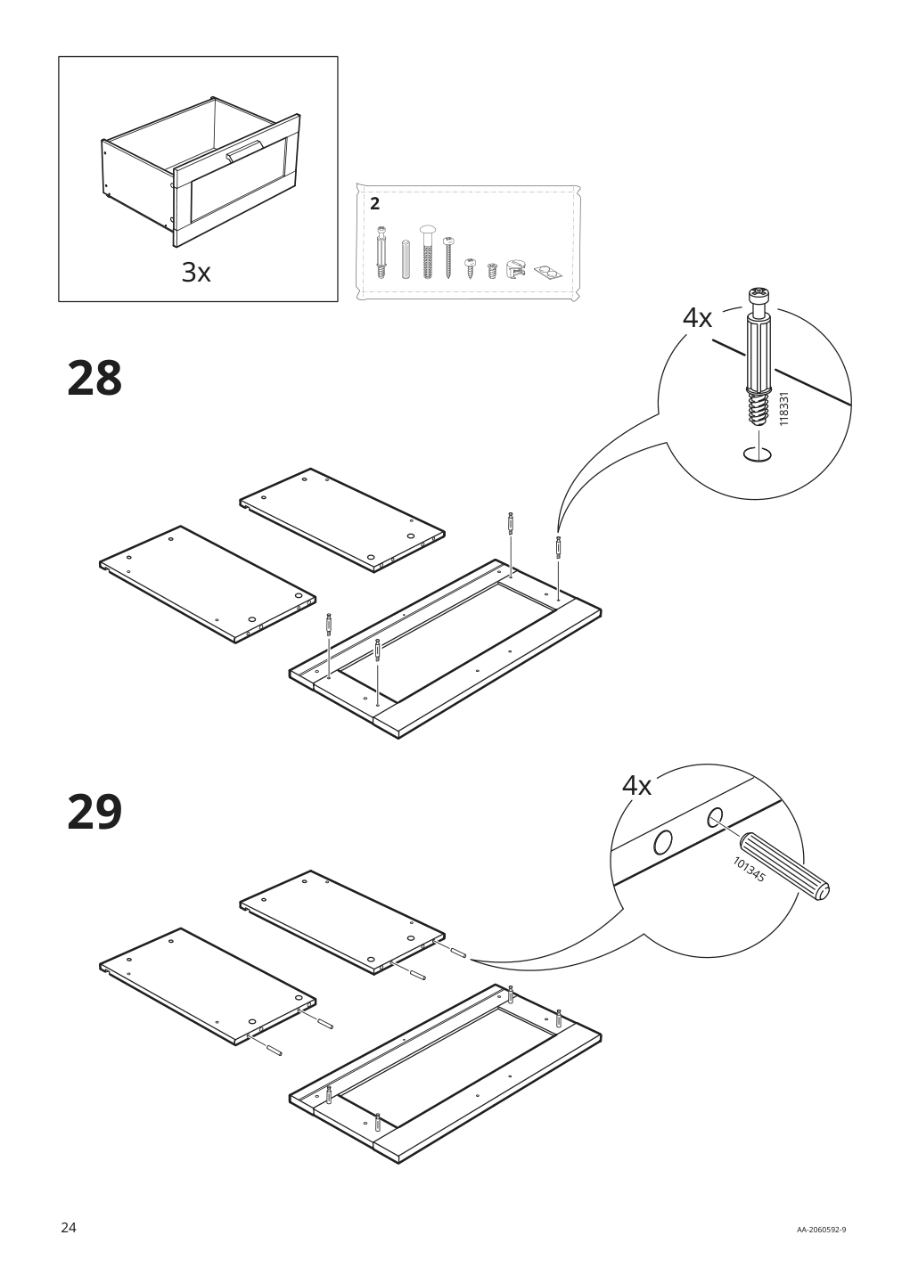 Assembly instructions for IKEA Brimnes tv unit black | Page 24 - IKEA BRIMNES TV storage combination 695.727.37