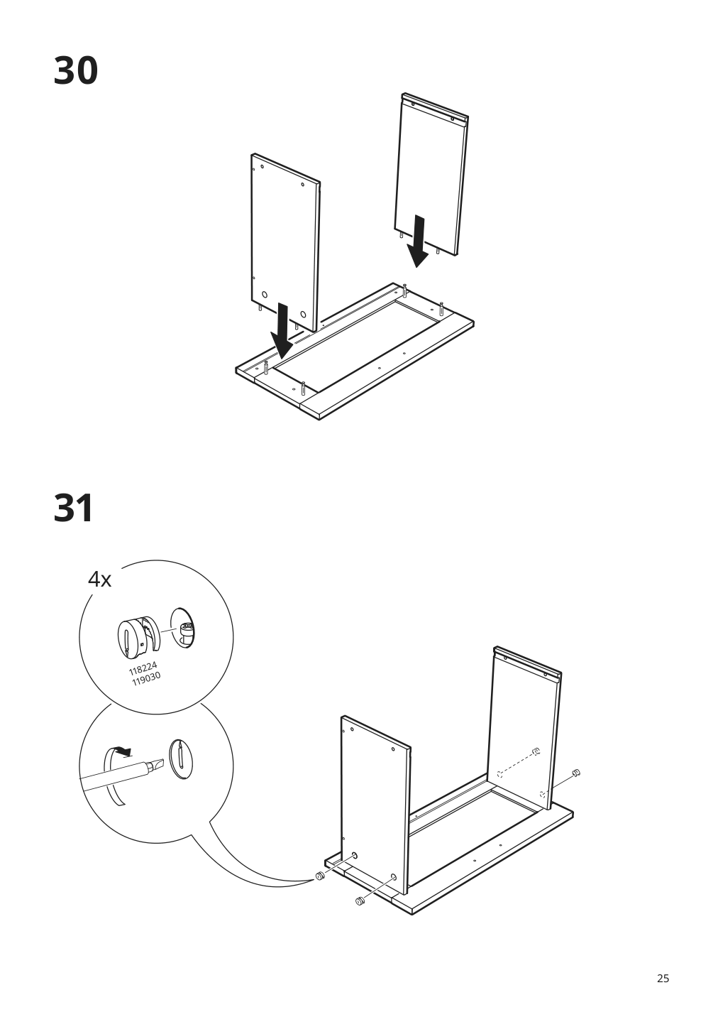 Assembly instructions for IKEA Brimnes tv unit white | Page 25 - IKEA BRIMNES TV storage combination 394.772.42