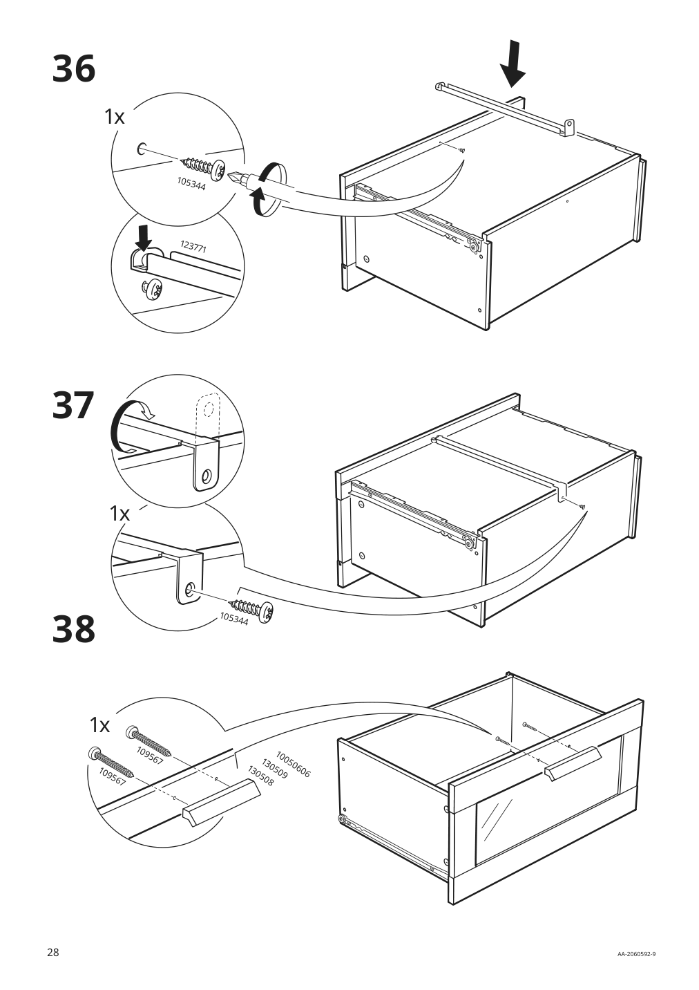 Assembly instructions for IKEA Brimnes tv unit white | Page 28 - IKEA BRIMNES / BURHULT TV storage combination 593.986.73