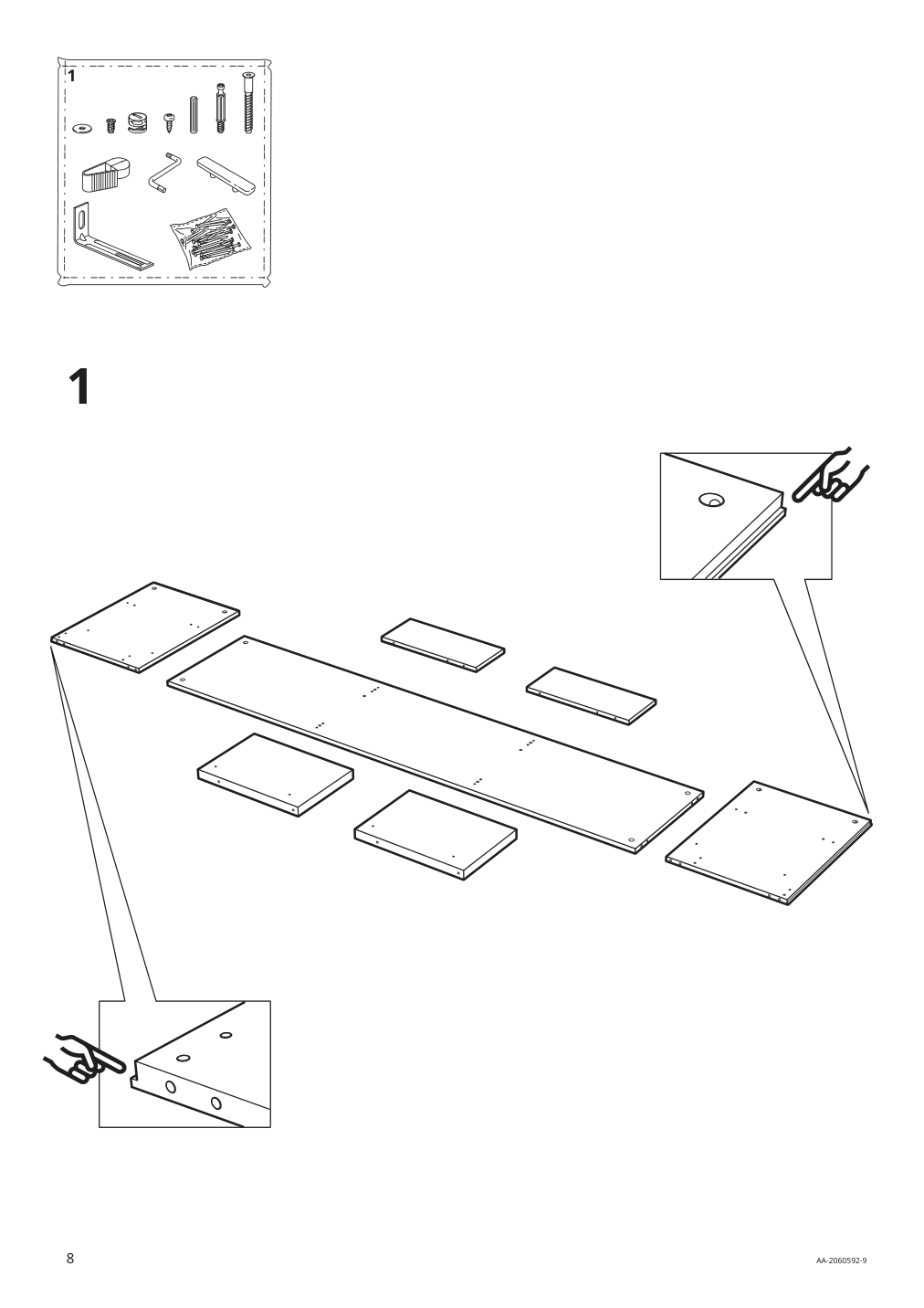 Assembly instructions for IKEA Brimnes tv unit white | Page 8 - IKEA BRIMNES TV unit 504.098.74