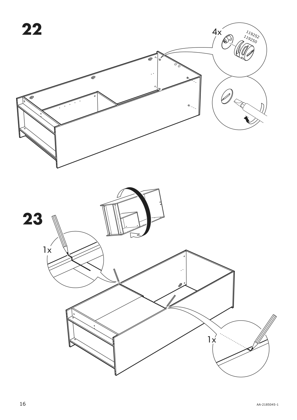 Assembly instructions for IKEA Brimnes wardrobe with 2 doors black | Page 16 - IKEA BRIMNES wardrobe with 2 doors 804.004.76