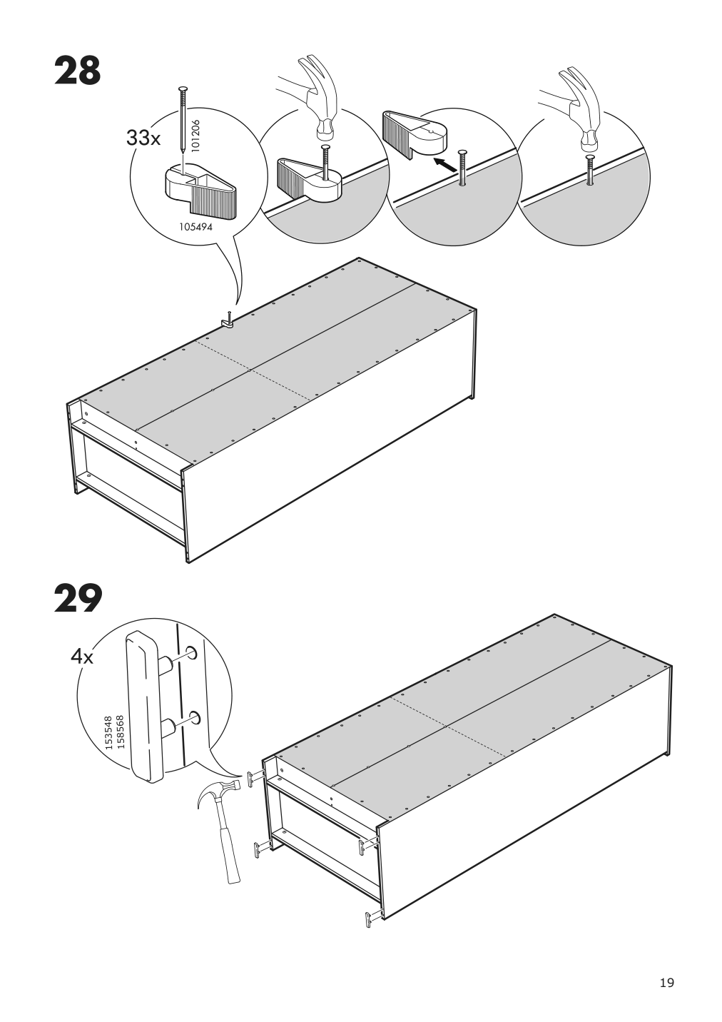 Assembly instructions for IKEA Brimnes wardrobe with 2 doors black | Page 19 - IKEA BRIMNES wardrobe with 2 doors 804.004.76