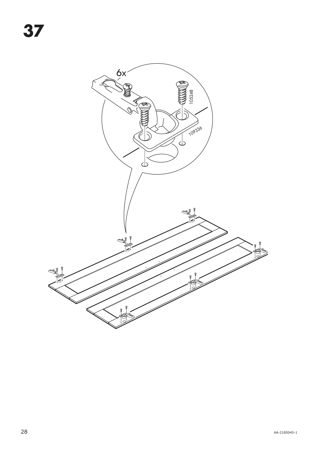 Assembly instructions for IKEA Brimnes wardrobe with 2 doors black | Page 28 - IKEA BRIMNES wardrobe with 2 doors 804.004.76