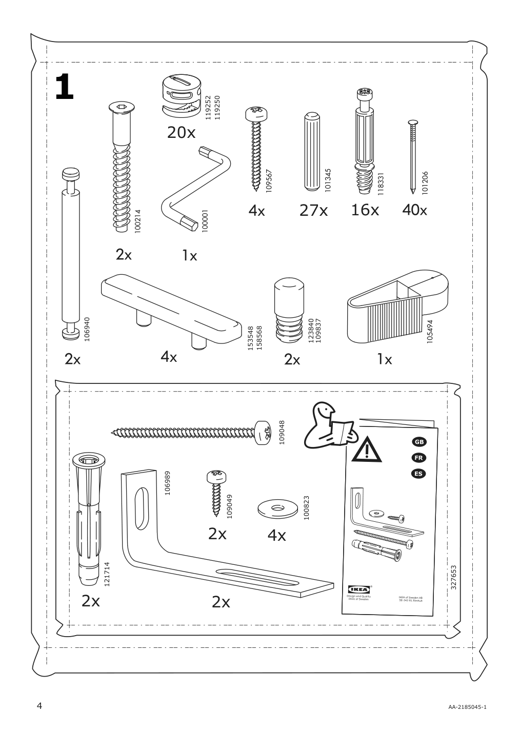 Assembly instructions for IKEA Brimnes wardrobe with 2 doors black | Page 4 - IKEA BRIMNES wardrobe with 2 doors 804.004.76