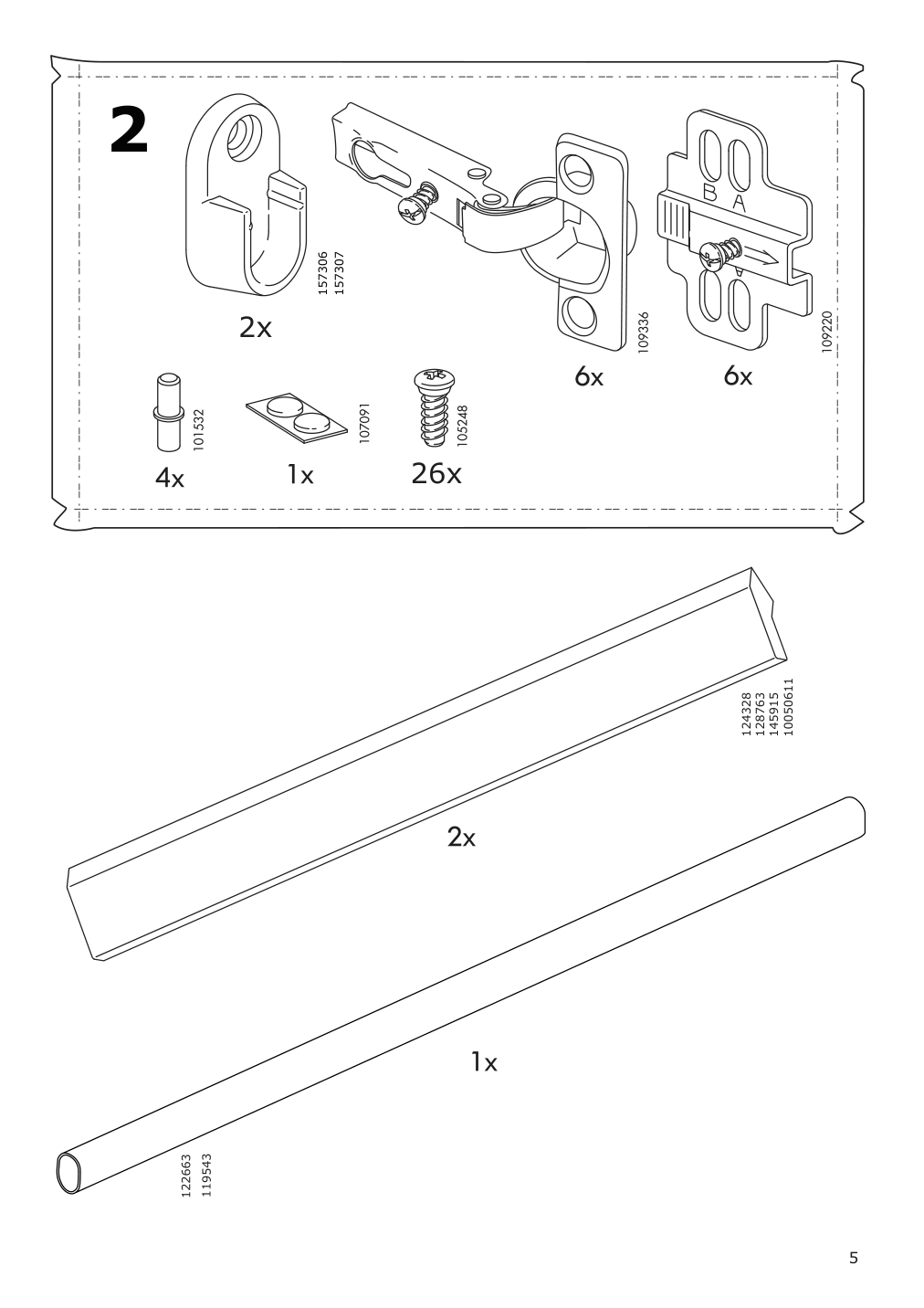 Assembly instructions for IKEA Brimnes wardrobe with 2 doors black | Page 5 - IKEA BRIMNES wardrobe with 2 doors 804.004.76