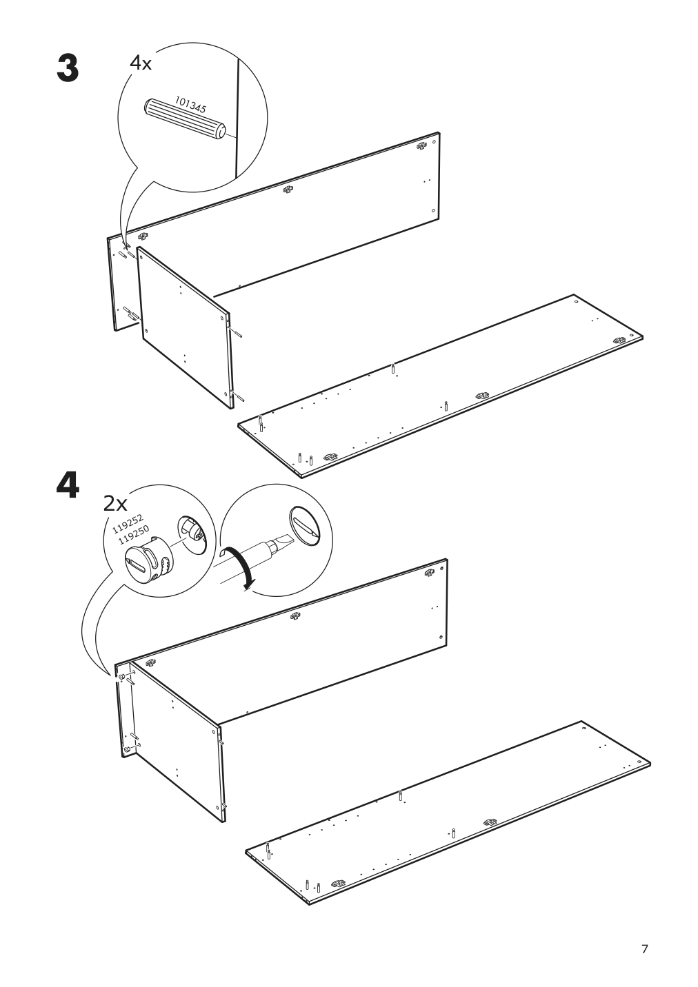 Assembly instructions for IKEA Brimnes wardrobe with 2 doors black | Page 7 - IKEA BRIMNES wardrobe with 2 doors 804.004.76