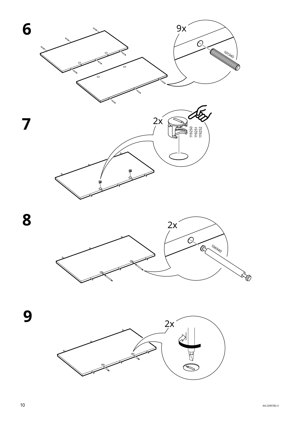 Assembly instructions for IKEA Brimnes wardrobe with 2 doors white | Page 10 - IKEA BRIMNES wardrobe with 2 doors 305.747.99