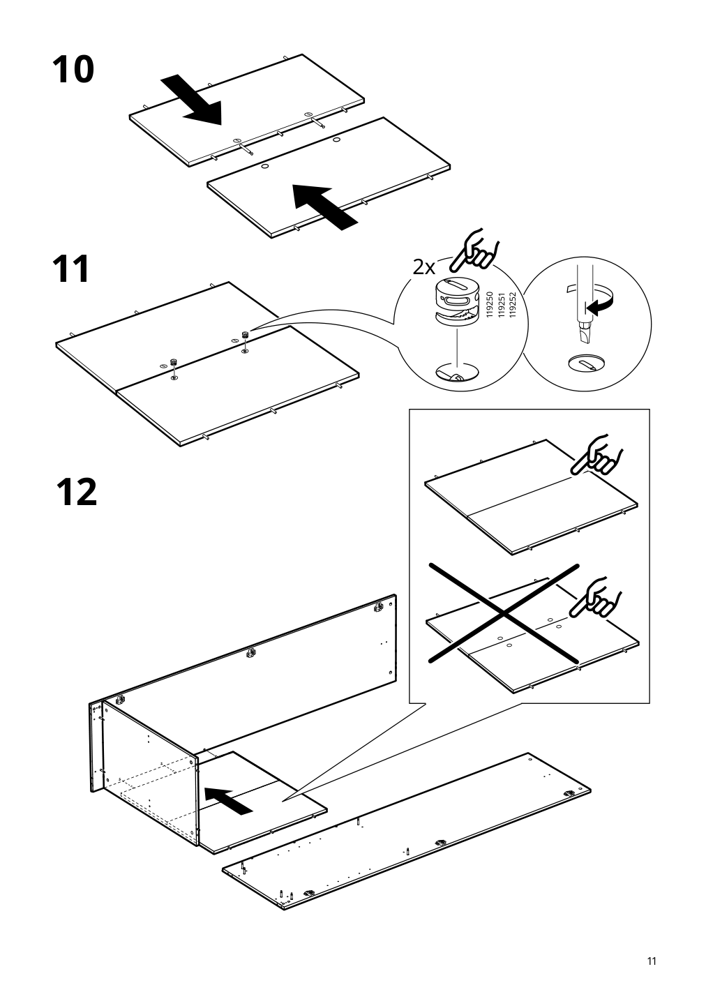 Assembly instructions for IKEA Brimnes wardrobe with 2 doors white | Page 11 - IKEA BRIMNES wardrobe with 2 doors 305.747.99