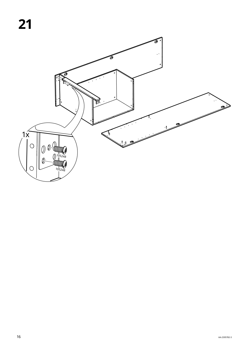 Assembly instructions for IKEA Brimnes wardrobe with 2 doors white | Page 16 - IKEA BRIMNES wardrobe with 2 doors 305.747.99