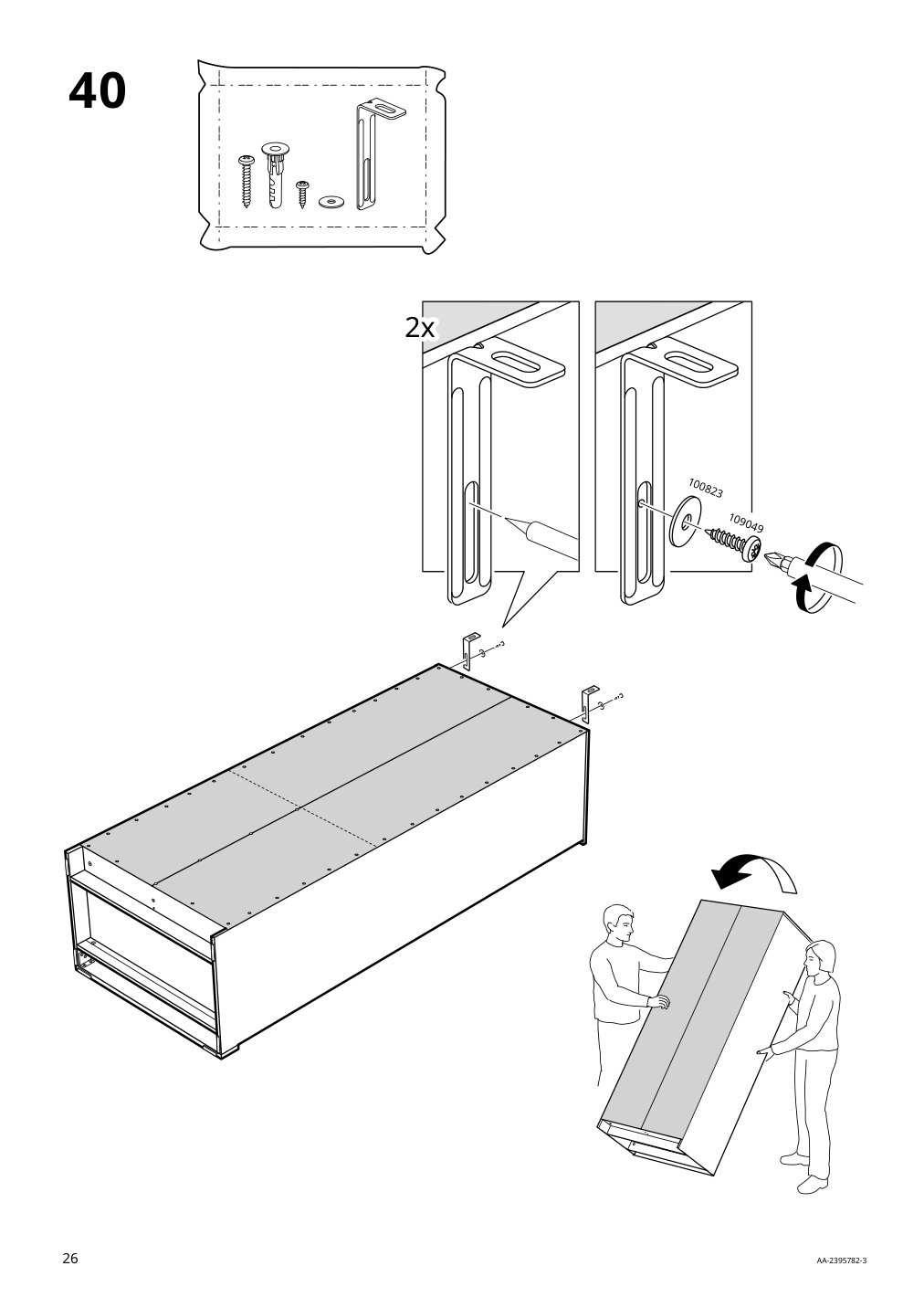 Assembly instructions for IKEA Brimnes wardrobe with 2 doors white | Page 26 - IKEA BRIMNES wardrobe with 2 doors 305.747.99