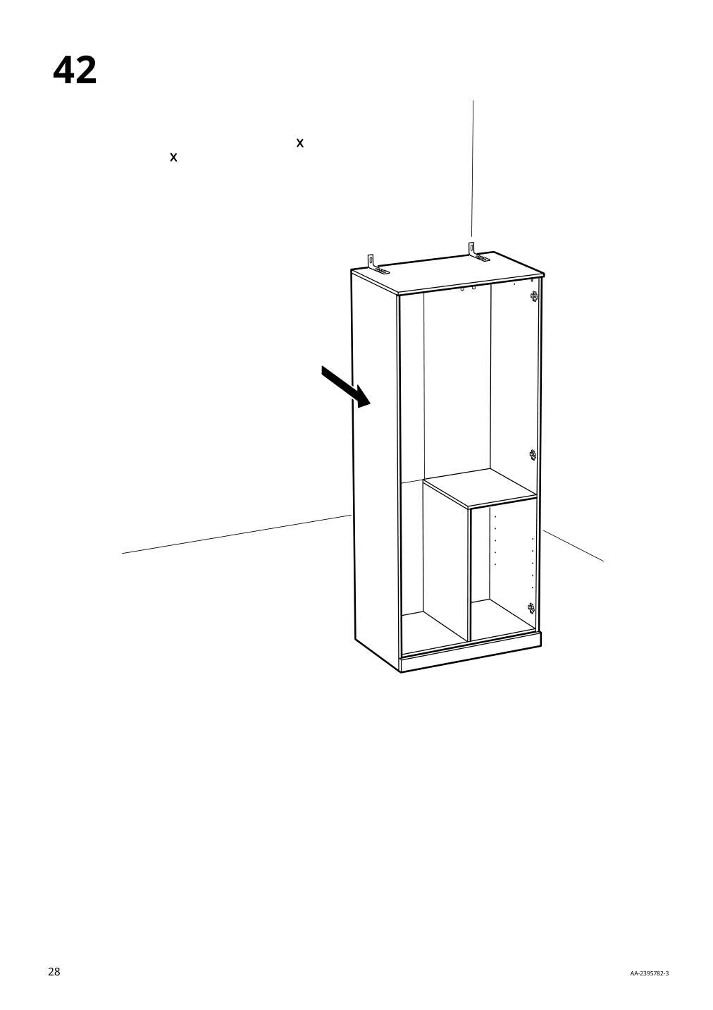 Assembly instructions for IKEA Brimnes wardrobe with 2 doors white | Page 28 - IKEA BRIMNES wardrobe with 2 doors 305.747.99