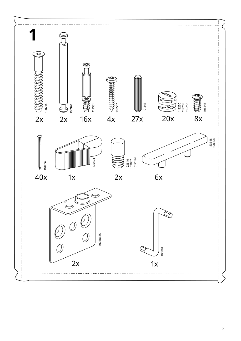 Assembly instructions for IKEA Brimnes wardrobe with 2 doors white | Page 5 - IKEA BRIMNES wardrobe with 2 doors 305.747.99