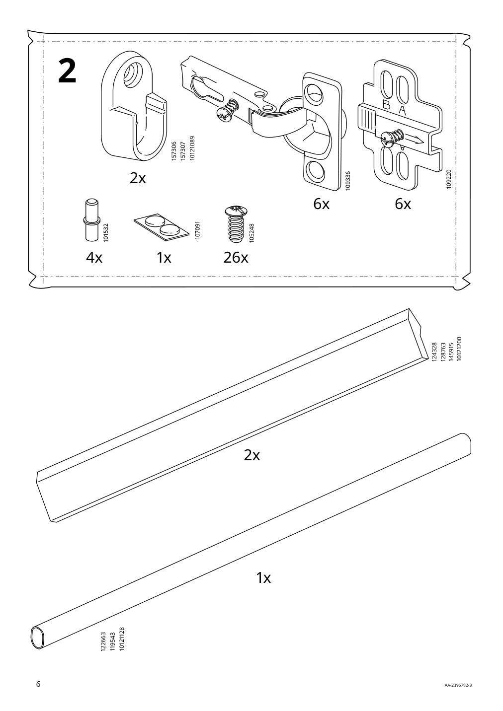 Assembly instructions for IKEA Brimnes wardrobe with 2 doors white | Page 6 - IKEA BRIMNES wardrobe with 2 doors 305.747.99