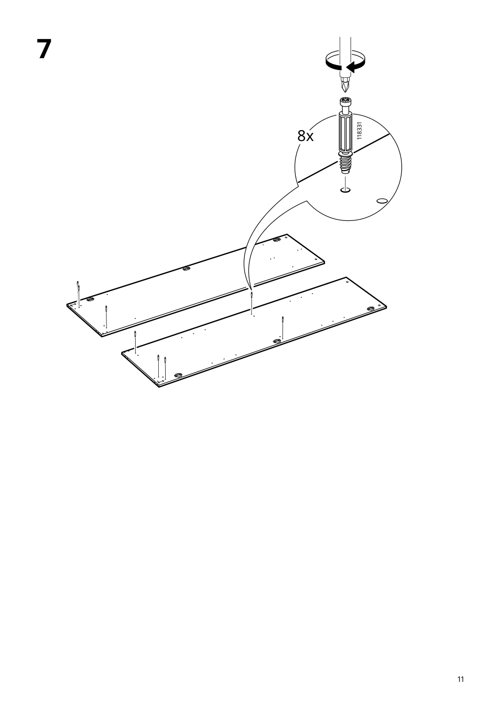 Assembly instructions for IKEA Brimnes wardrobe with 3 doors black | Page 11 - IKEA BRIMNES wardrobe with 3 doors 903.236.04