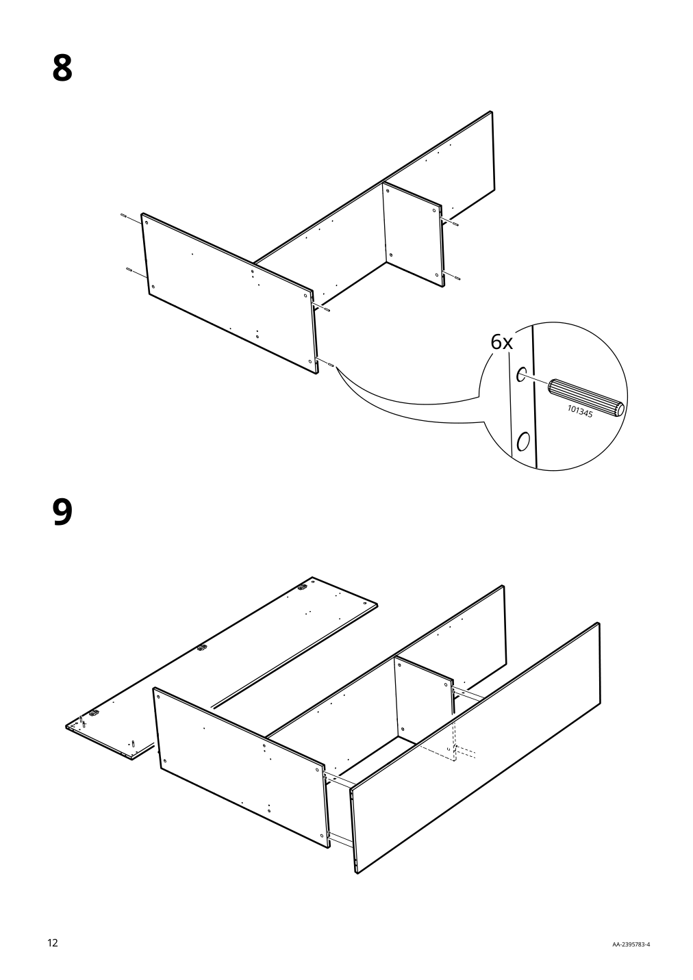 Assembly instructions for IKEA Brimnes wardrobe with 3 doors black | Page 12 - IKEA BRIMNES wardrobe with 3 doors 903.236.04