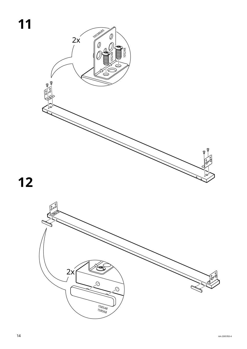 Assembly instructions for IKEA Brimnes wardrobe with 3 doors black | Page 14 - IKEA BRIMNES wardrobe with 3 doors 903.236.04