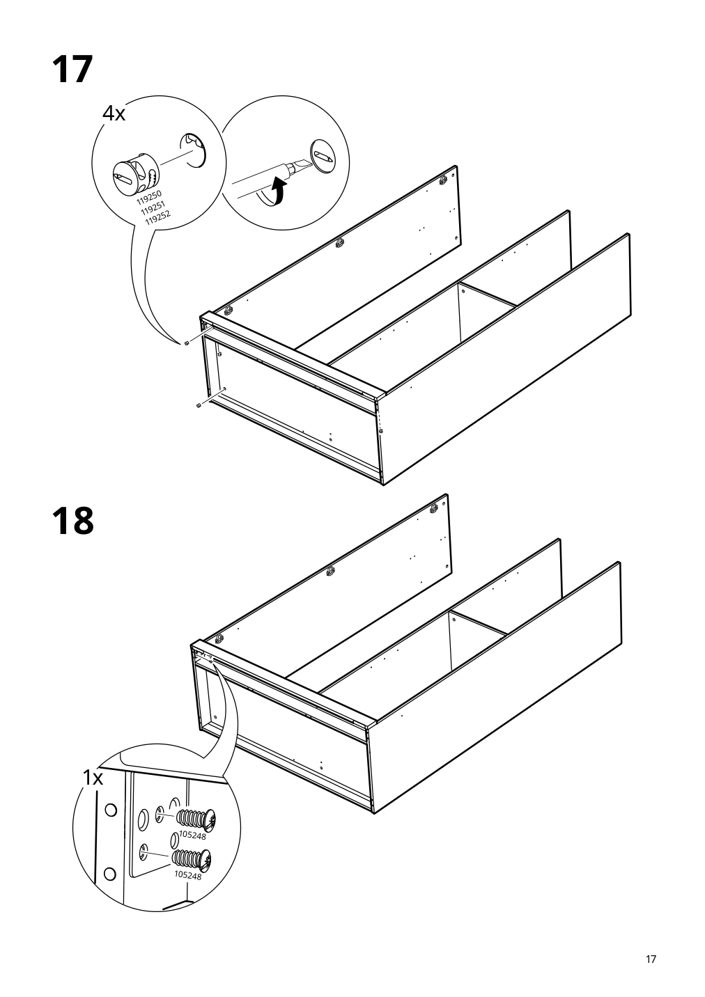 Assembly instructions for IKEA Brimnes wardrobe with 3 doors black | Page 17 - IKEA BRIMNES wardrobe with 3 doors 903.236.04