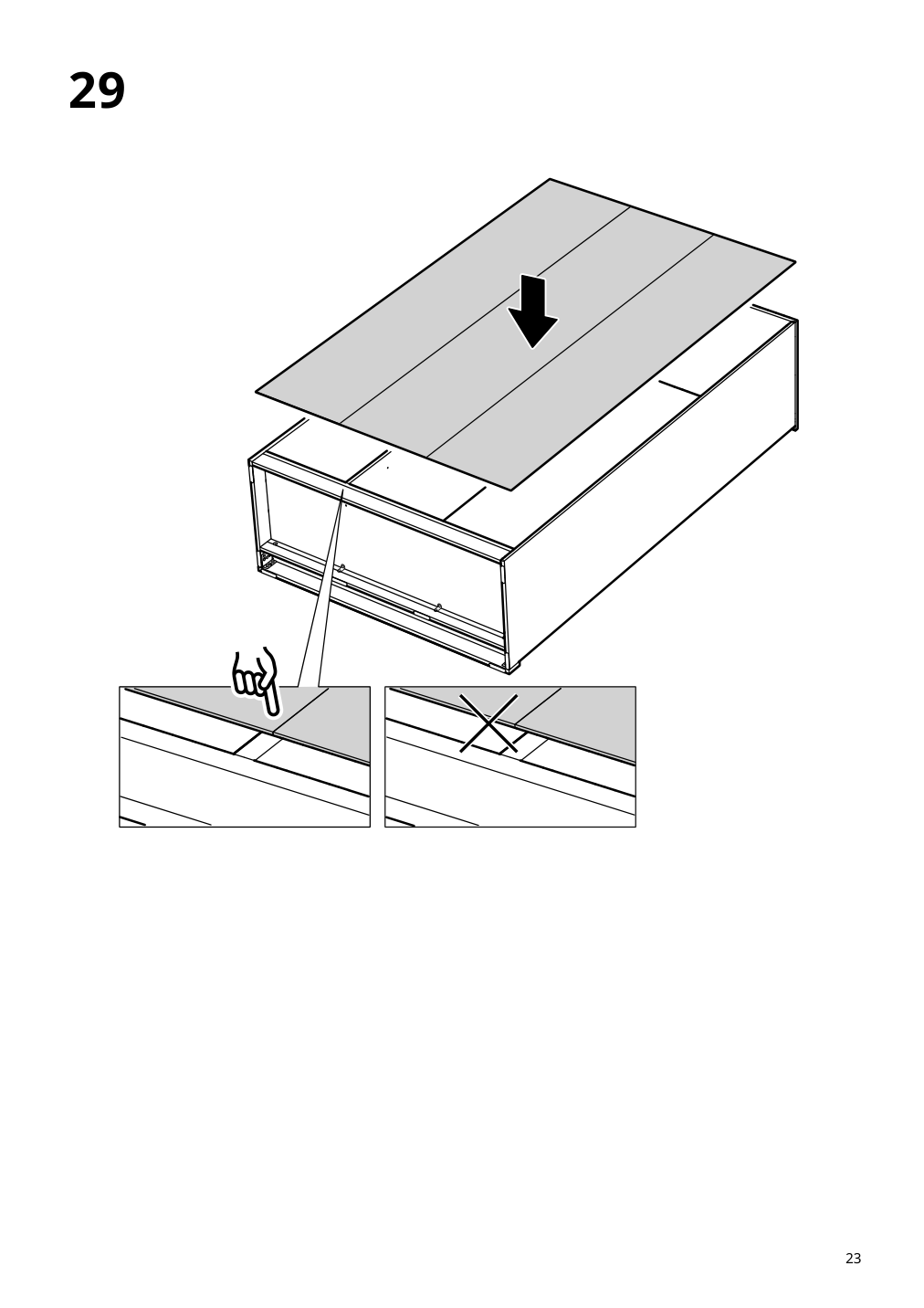 Assembly instructions for IKEA Brimnes wardrobe with 3 doors black | Page 23 - IKEA BRIMNES wardrobe with 3 doors 903.236.04