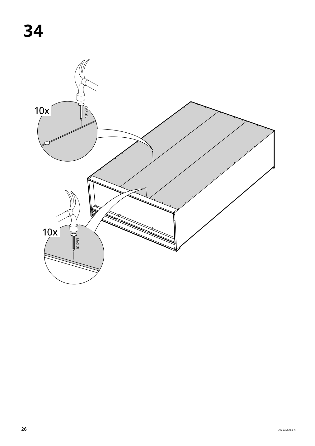 Assembly instructions for IKEA Brimnes wardrobe with 3 doors white | Page 26 - IKEA BRIMNES wardrobe with 3 doors 905.748.00