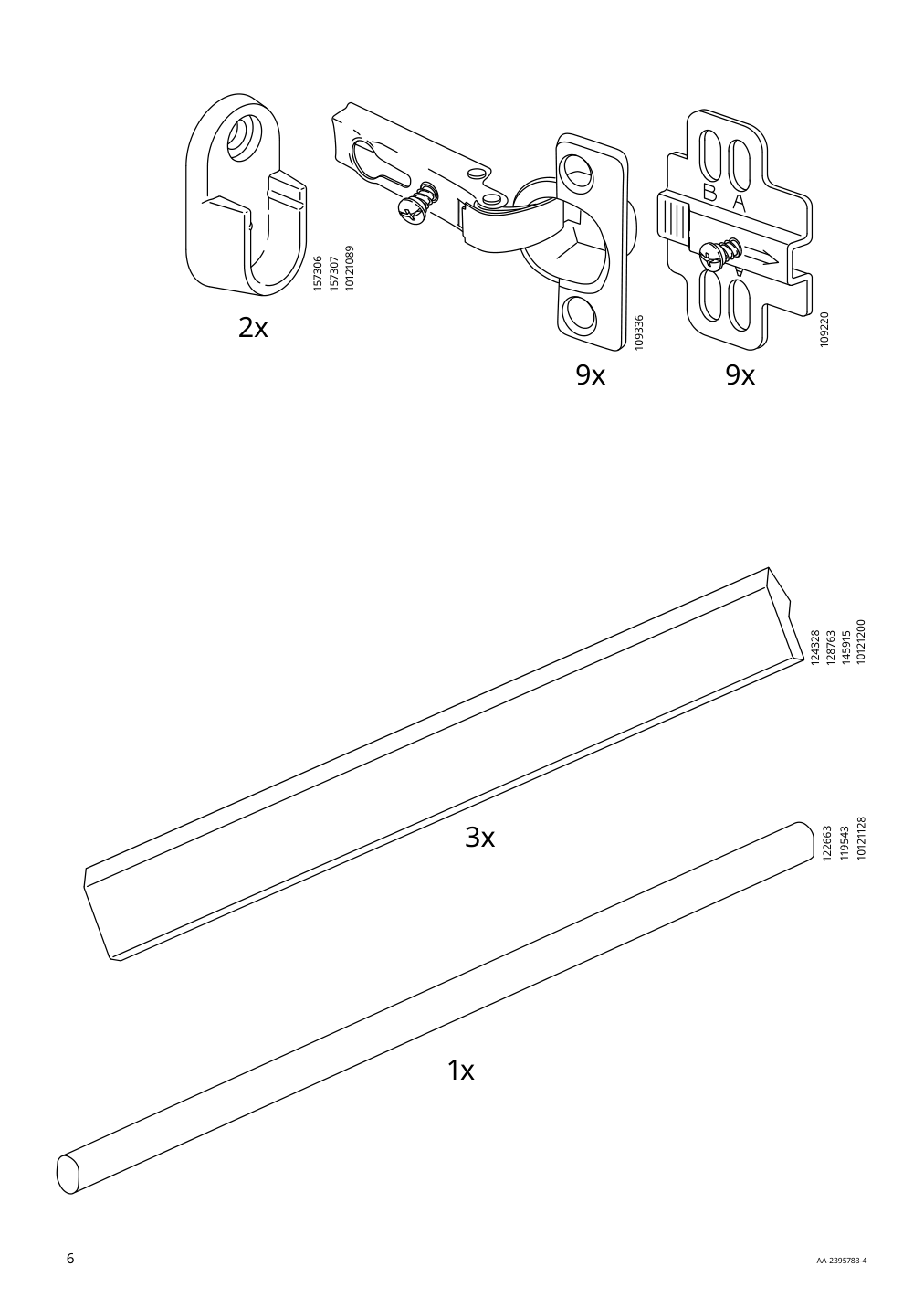 Assembly instructions for IKEA Brimnes wardrobe with 3 doors white | Page 6 - IKEA BRIMNES wardrobe with 3 doors 905.748.00