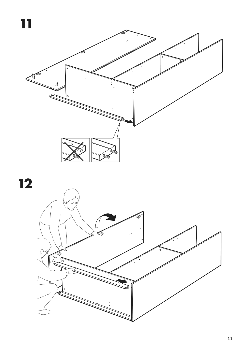 Assembly instructions for IKEA Brimnes wardrobe with 3 doors white | Page 11 - IKEA BRIMNES wardrobe with 3 doors 702.458.53