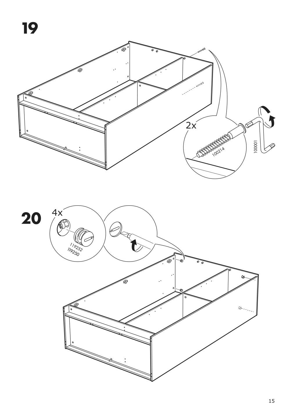 Assembly instructions for IKEA Brimnes wardrobe with 3 doors white | Page 15 - IKEA BRIMNES wardrobe with 3 doors 702.458.53