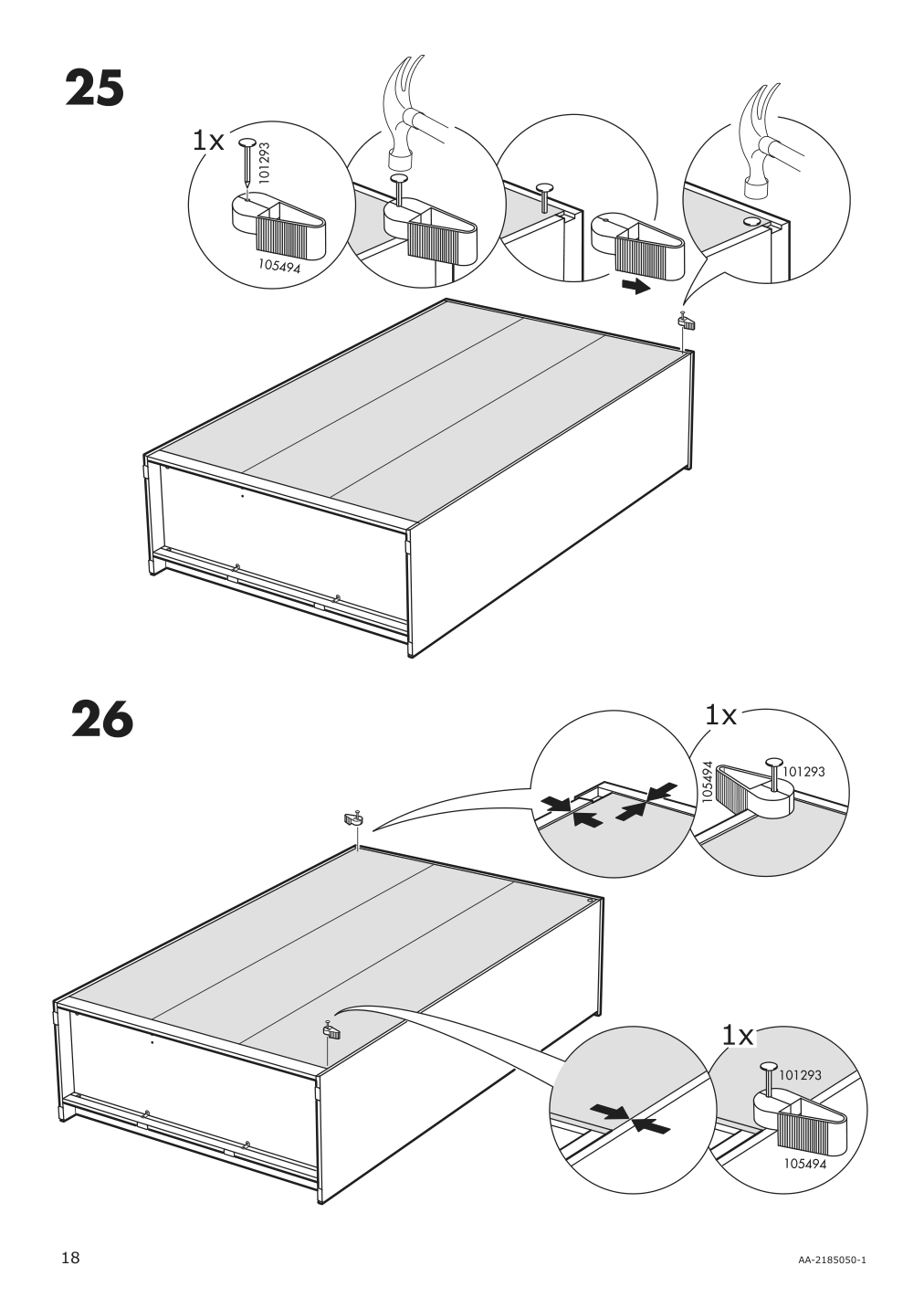 Assembly instructions for IKEA Brimnes wardrobe with 3 doors white | Page 18 - IKEA BRIMNES wardrobe with 3 doors 702.458.53