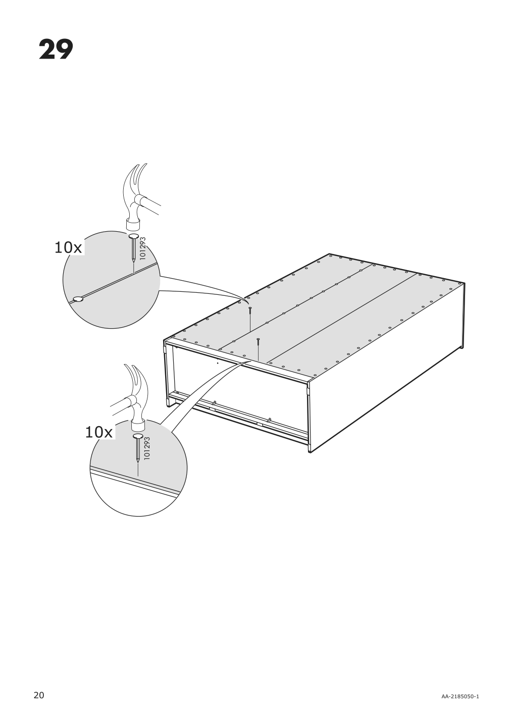 Assembly instructions for IKEA Brimnes wardrobe with 3 doors white | Page 20 - IKEA BRIMNES wardrobe with 3 doors 702.458.53