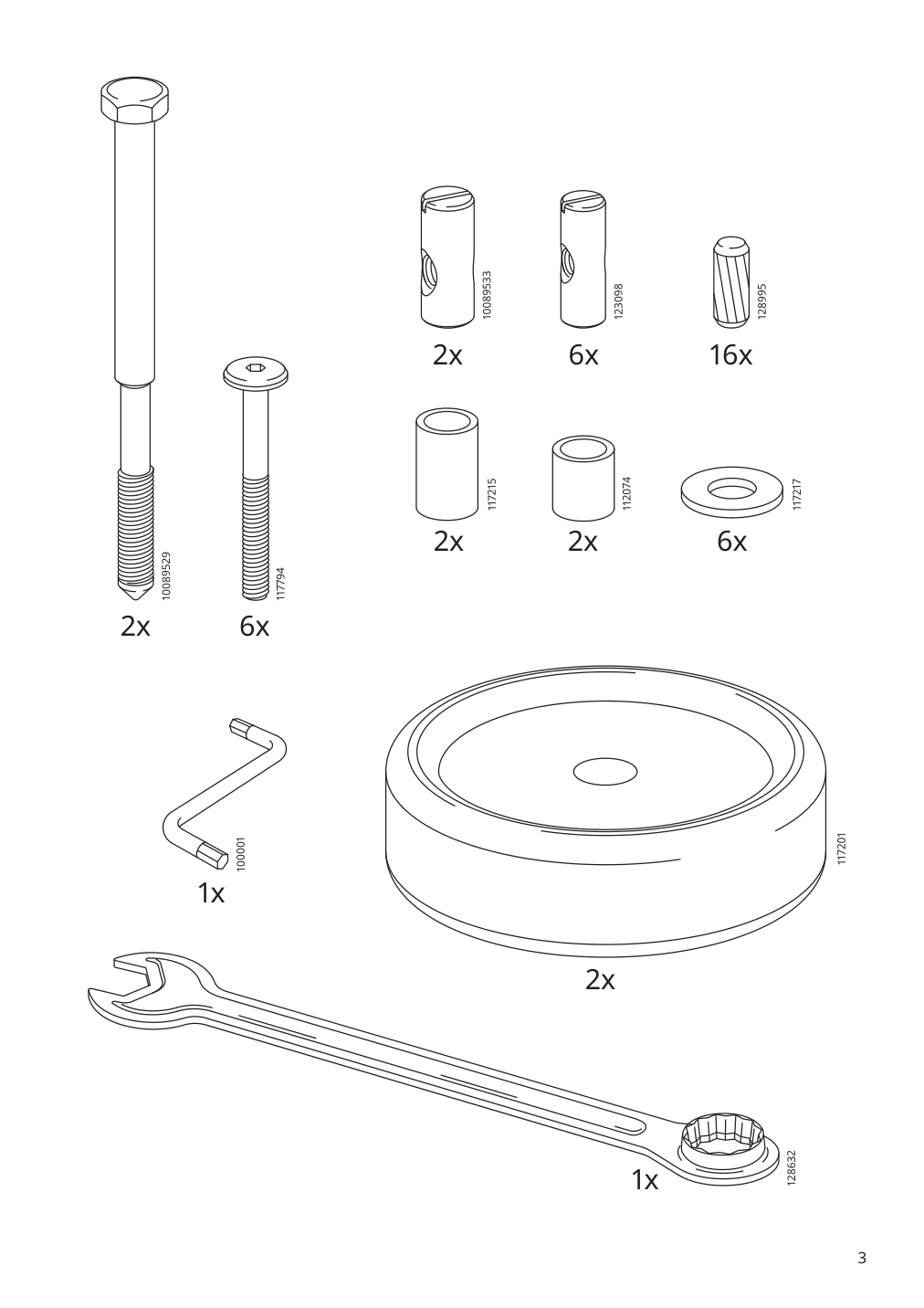 Assembly instructions for IKEA Broeggan serving cart outdoor acacia light brown stained | Page 3 - IKEA BRÖGGAN serving cart, outdoor 305.706.97