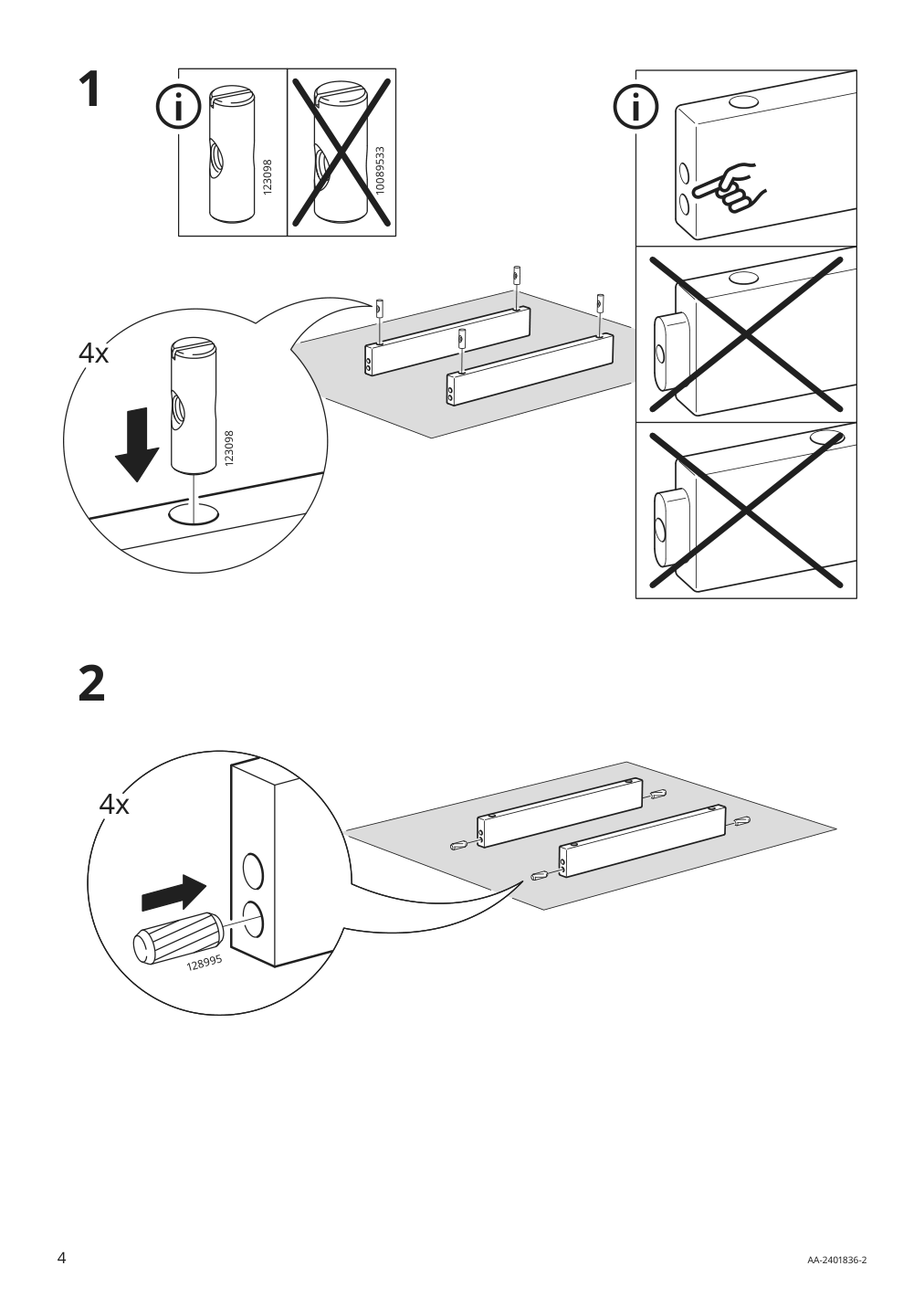 Assembly instructions for IKEA Broeggan serving cart outdoor acacia light brown stained | Page 4 - IKEA BRÖGGAN serving cart, outdoor 305.706.97