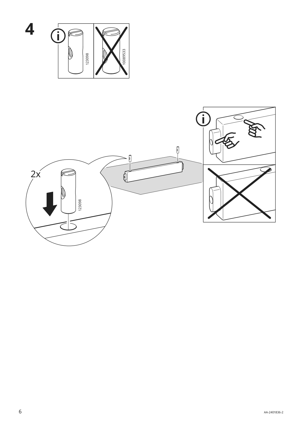 Assembly instructions for IKEA Broeggan serving cart outdoor acacia light brown stained | Page 6 - IKEA BRÖGGAN serving cart, outdoor 305.706.97