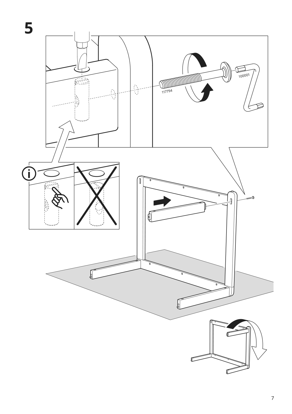 Assembly instructions for IKEA Broeggan serving cart outdoor acacia light brown stained | Page 7 - IKEA BRÖGGAN serving cart, outdoor 305.706.97