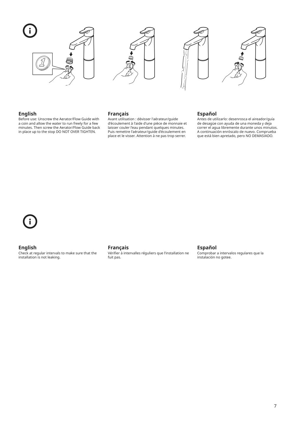 Assembly instructions for IKEA Brogrund bath faucet tall chrome plated | Page 7 - IKEA ÄNGSJÖN / KATTEVIK Bathroom vanity with sink & faucet 995.341.93