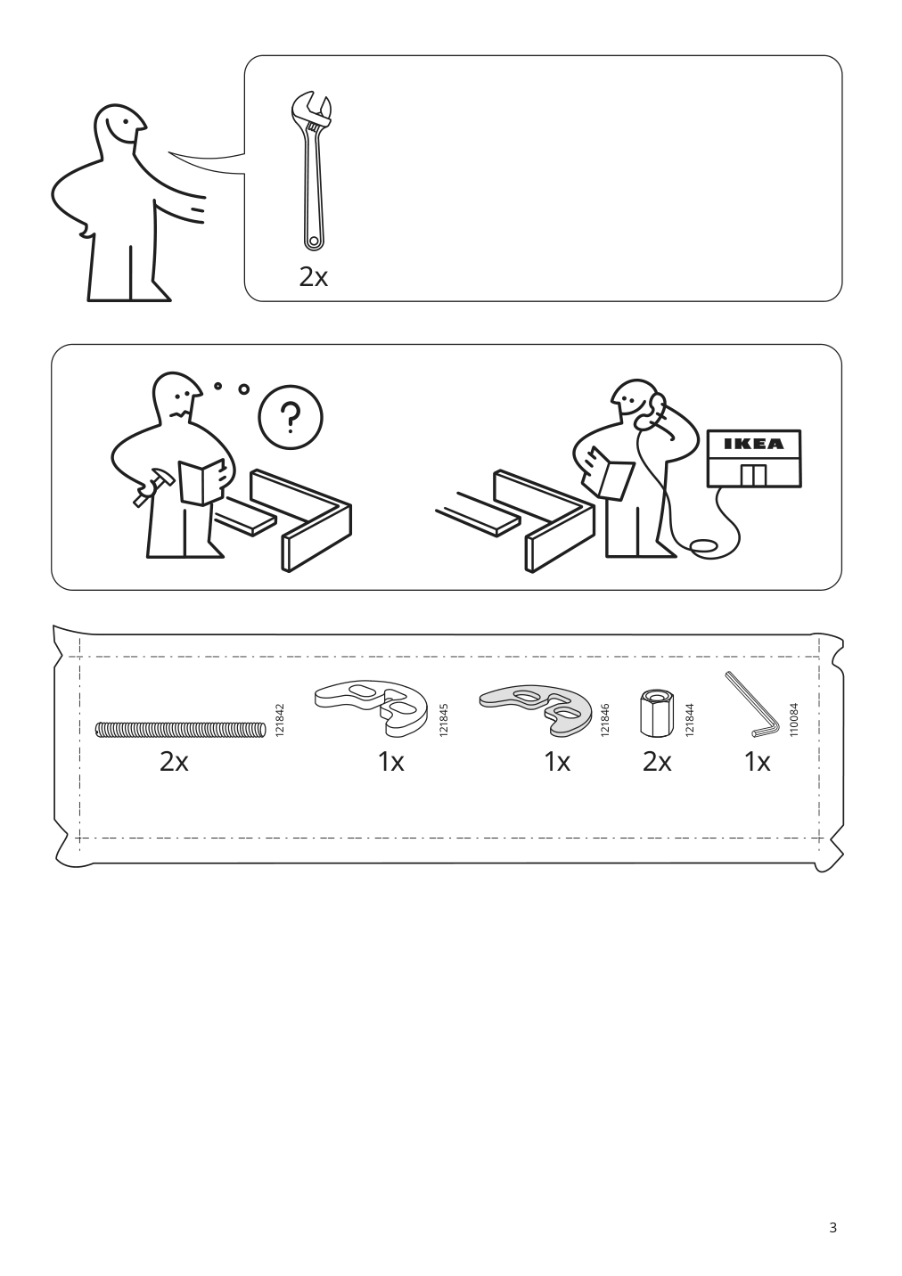 Assembly instructions for IKEA Brogrund bath faucet with strainer chrome plated | Page 3 - IKEA ENHET bathroom 194.409.14