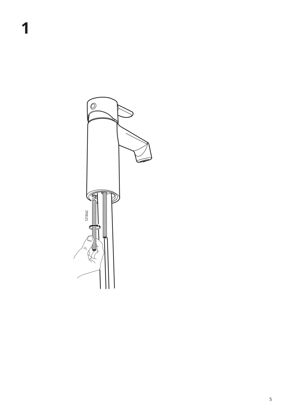 Assembly instructions for IKEA Brogrund bath faucet with strainer chrome plated | Page 5 - IKEA GODMORGON / BRÅVIKEN sink cabinet with 2 drawers 493.384.96