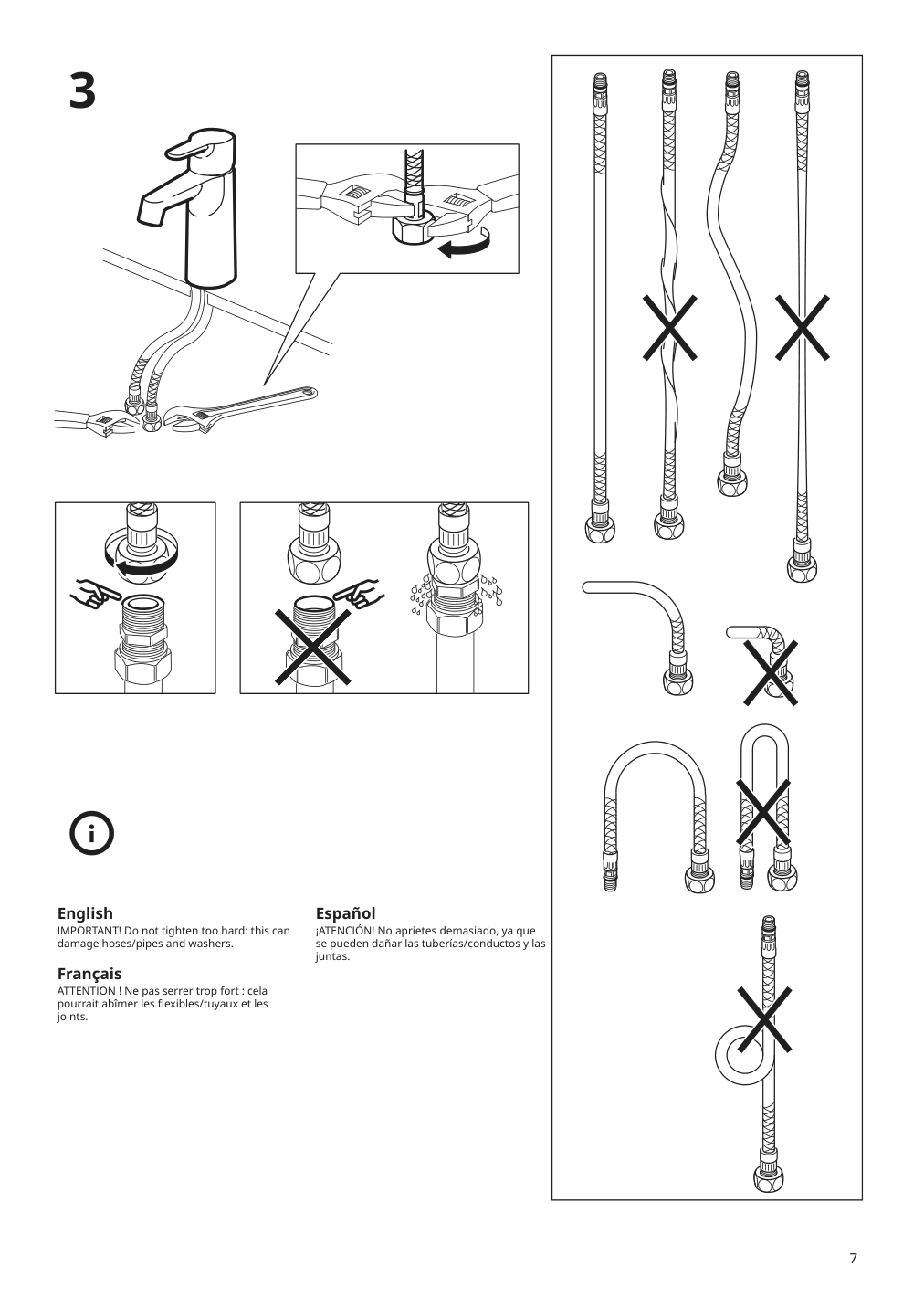 Assembly instructions for IKEA Brogrund bath faucet with strainer chrome plated | Page 7 - IKEA GODMORGON / BRÅVIKEN sink cabinet with 2 drawers 493.384.96